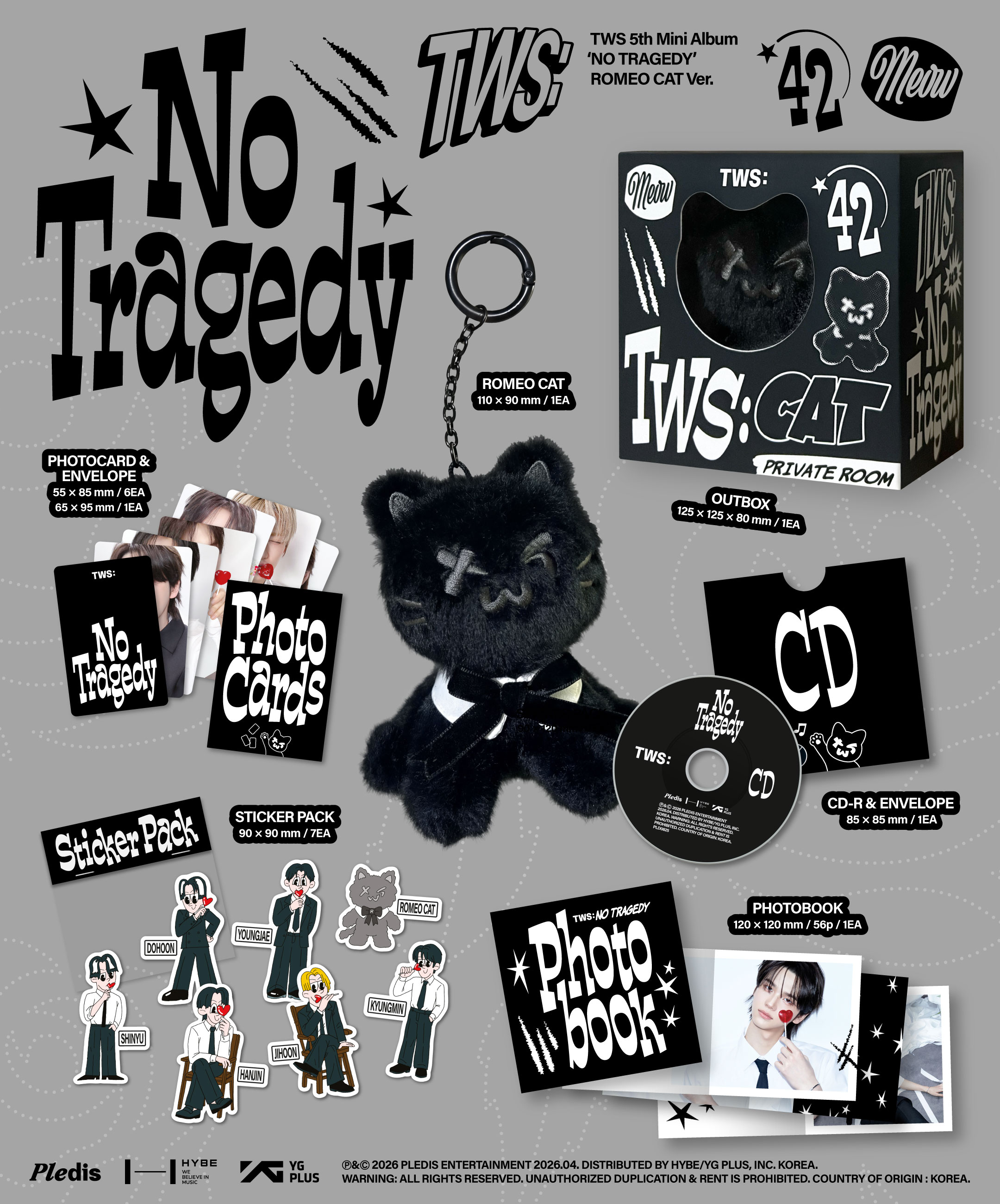 TWS - 5th Mini Album ‘NO TRAGEDY’ ROMEO Random Ver.