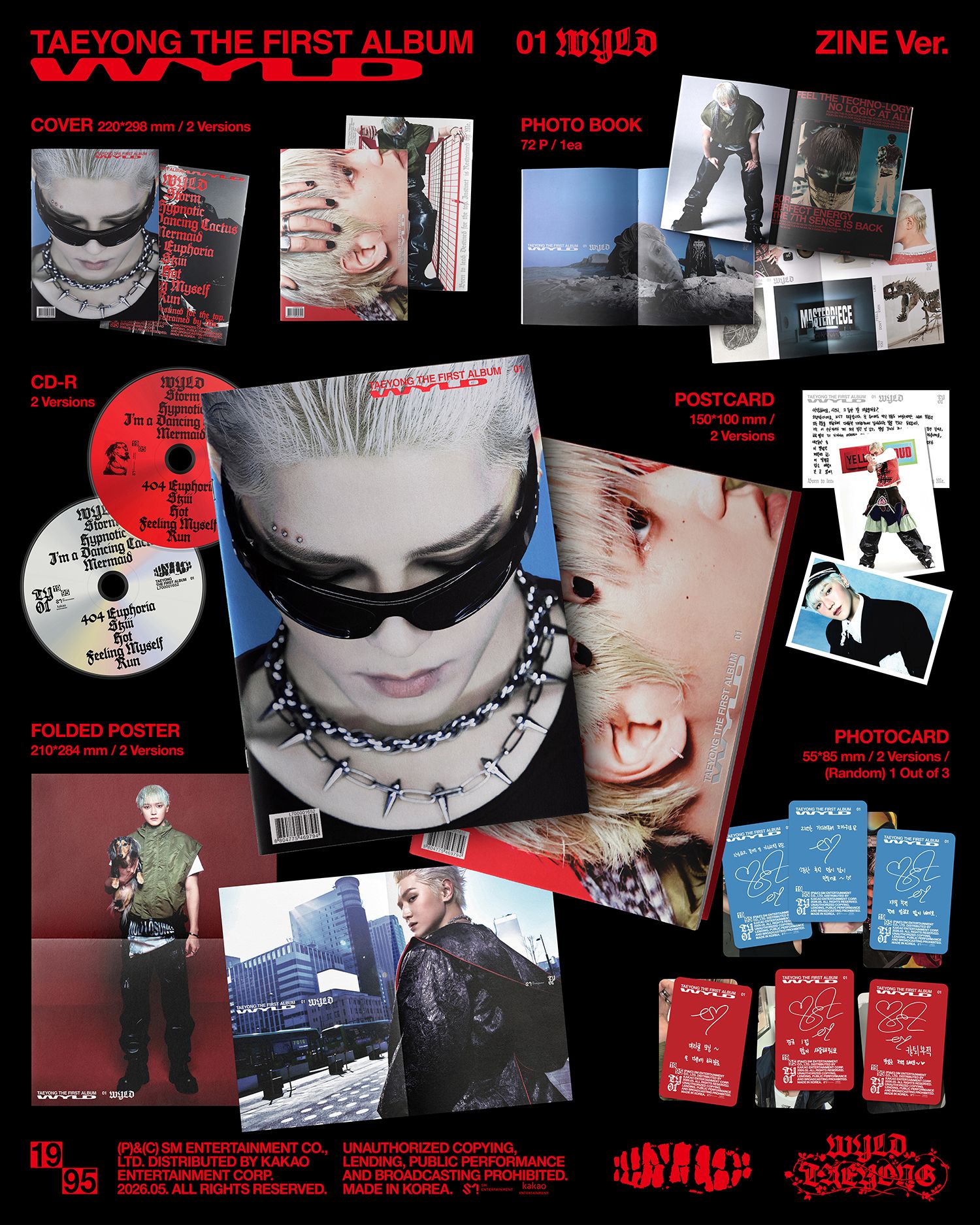 TAEYONG - THE 1ST ALBUM [WYLD] (Zine Ver.) (Random Ver.)