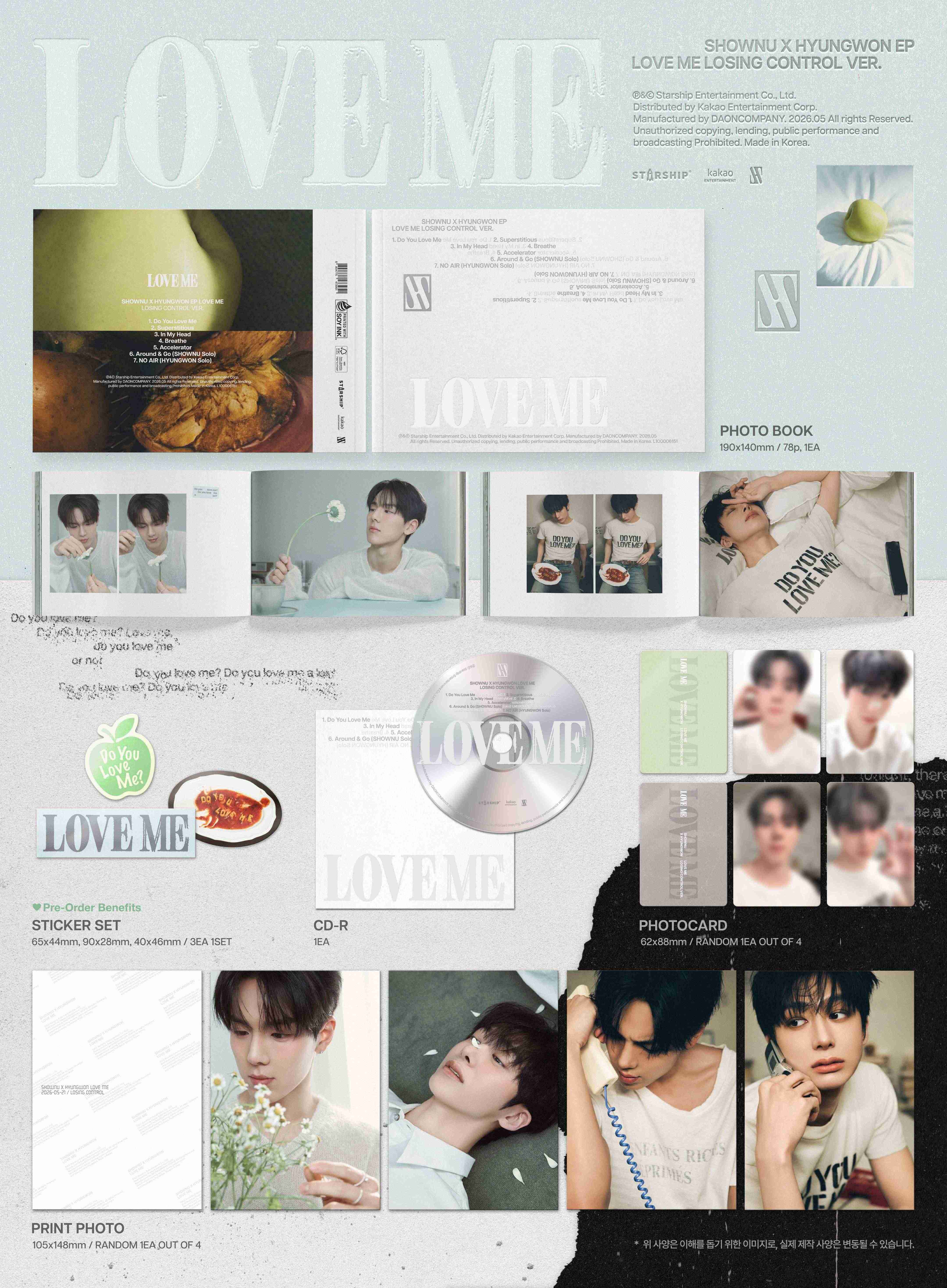 SHOWNU X HYUNGWON (MONSTA X) - EP [LOVE ME] (LOSING CONTROL VER.)