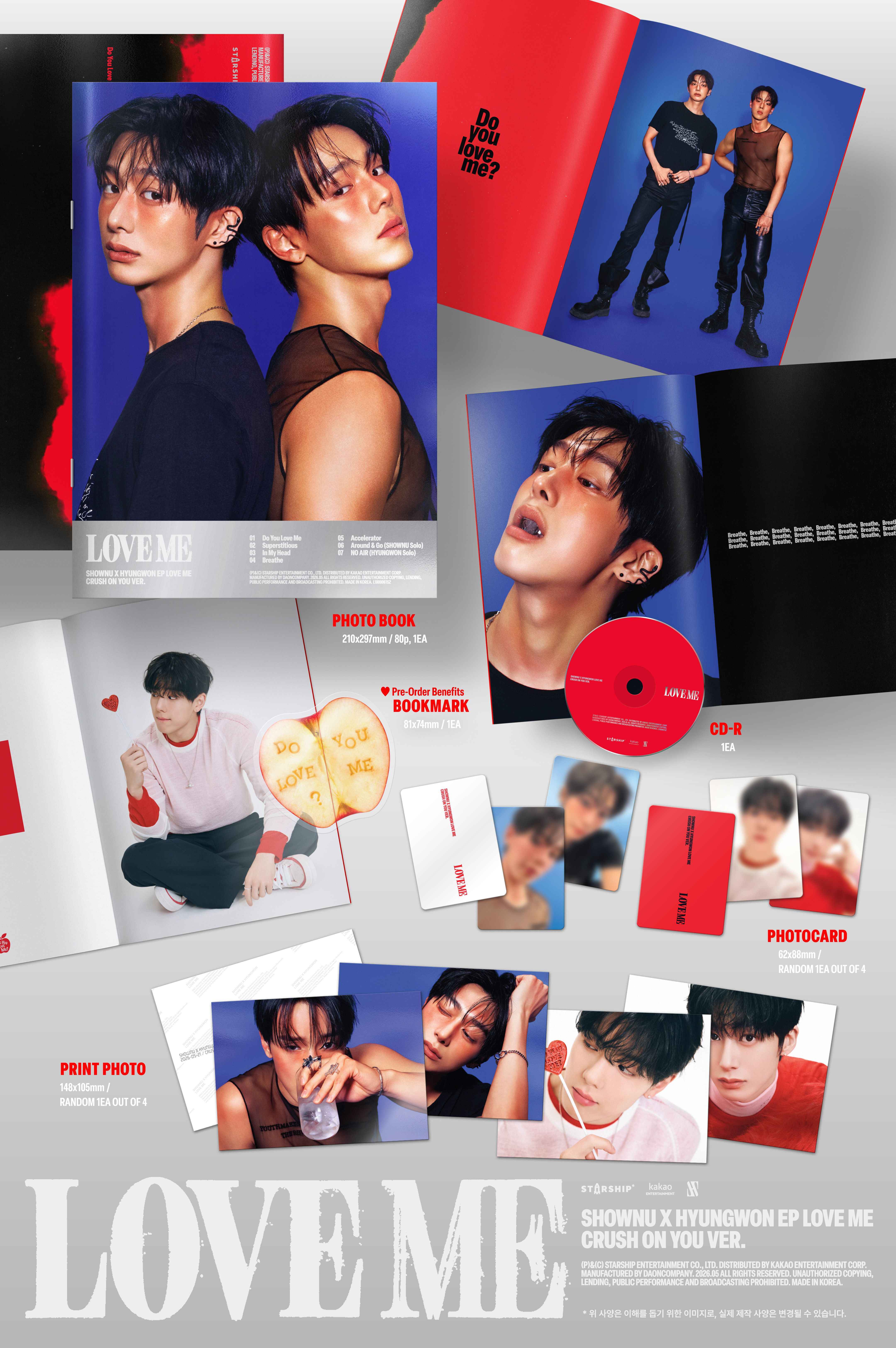SHOWNU X HYUNGWON (MONSTA X) - EP [LOVE ME] (CRUSH ON YOU VER.)