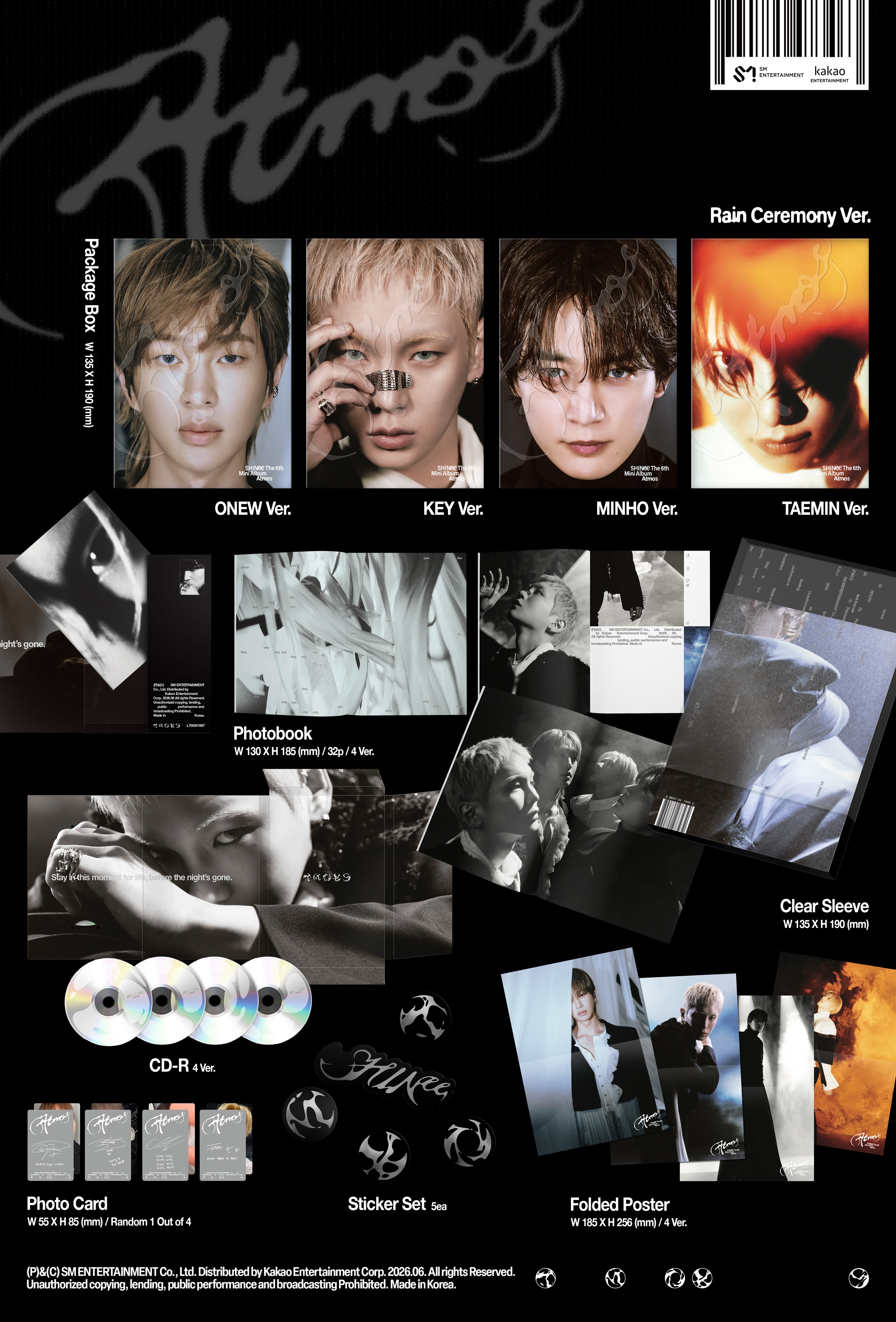 SHINee - 6TH MINI ALBUM [Atmos] (RaIn Ceremony Ver.)(TAEMIN)