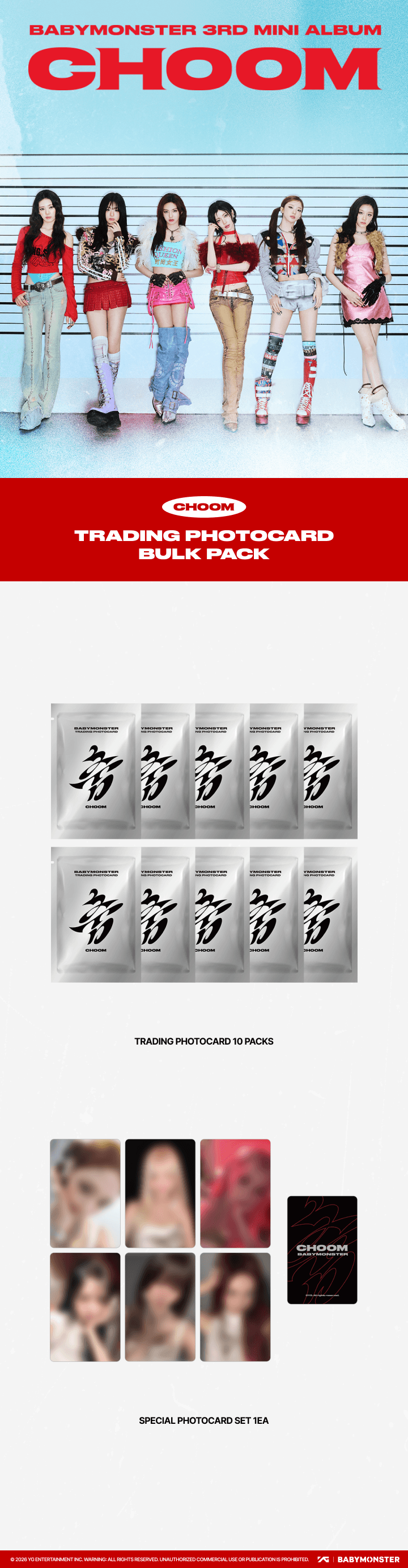 BABYMONSTER - [CHOOM] BABYMONSTER TRADING PHOTOCARD BULK PACK