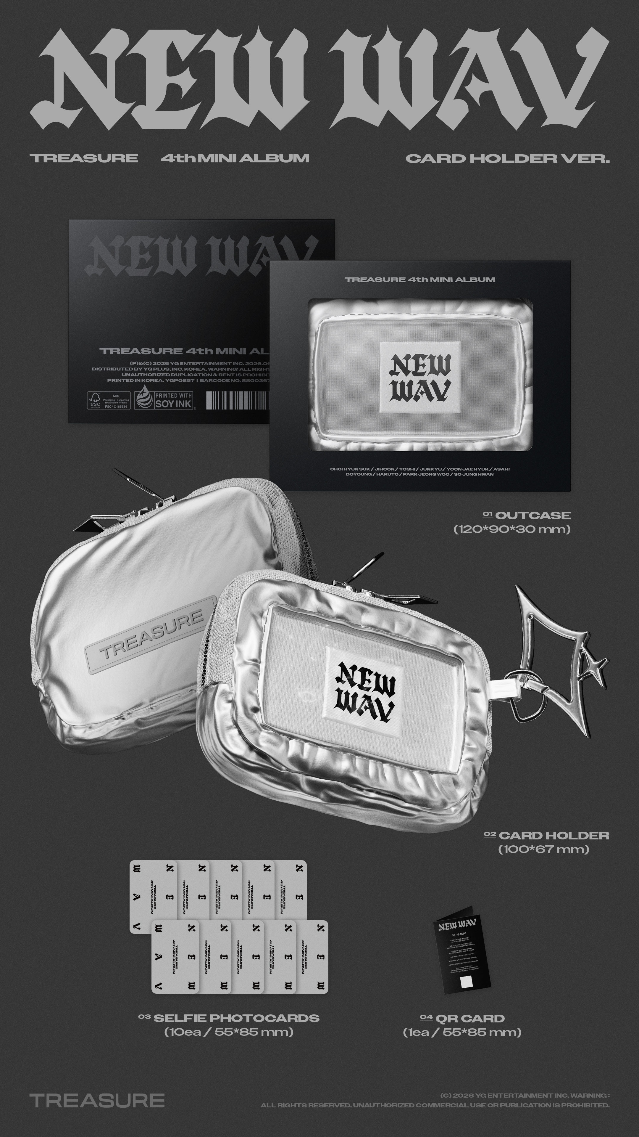 TREASURE - 4th MINI ALBUM [NEW WAV] (CARD HOLDER VER.) (Limited Edition)
