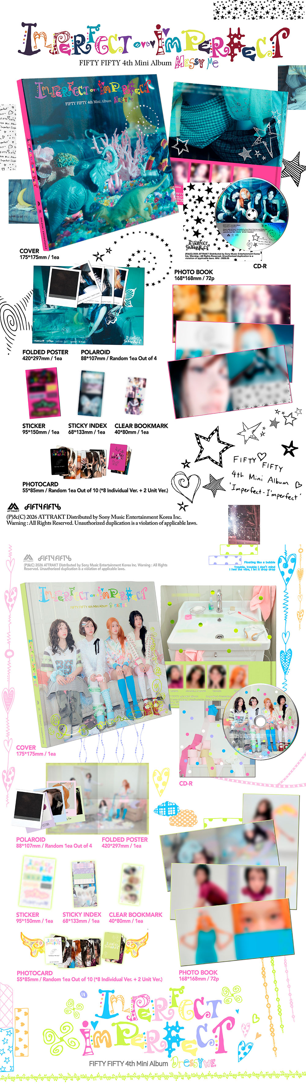 FIFTY FIFTY - 4th Mini Album [Imperfect-I’mperfect] (Messy me/ Dressy we Ver.) (Random Ver.)