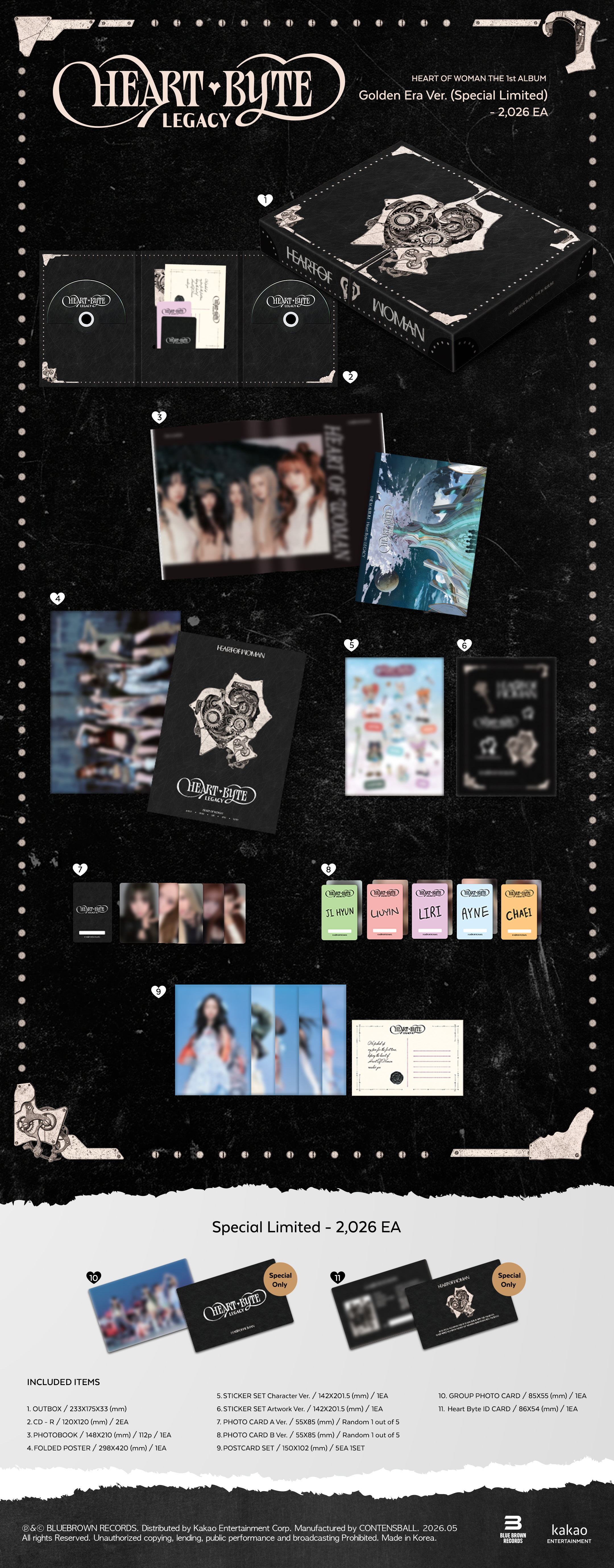 HEART OF WOMAN - THE 1st ALBUM [Heart Byte : LEGACY] (Golden Era Ver.) (Special Limited) (2CD)