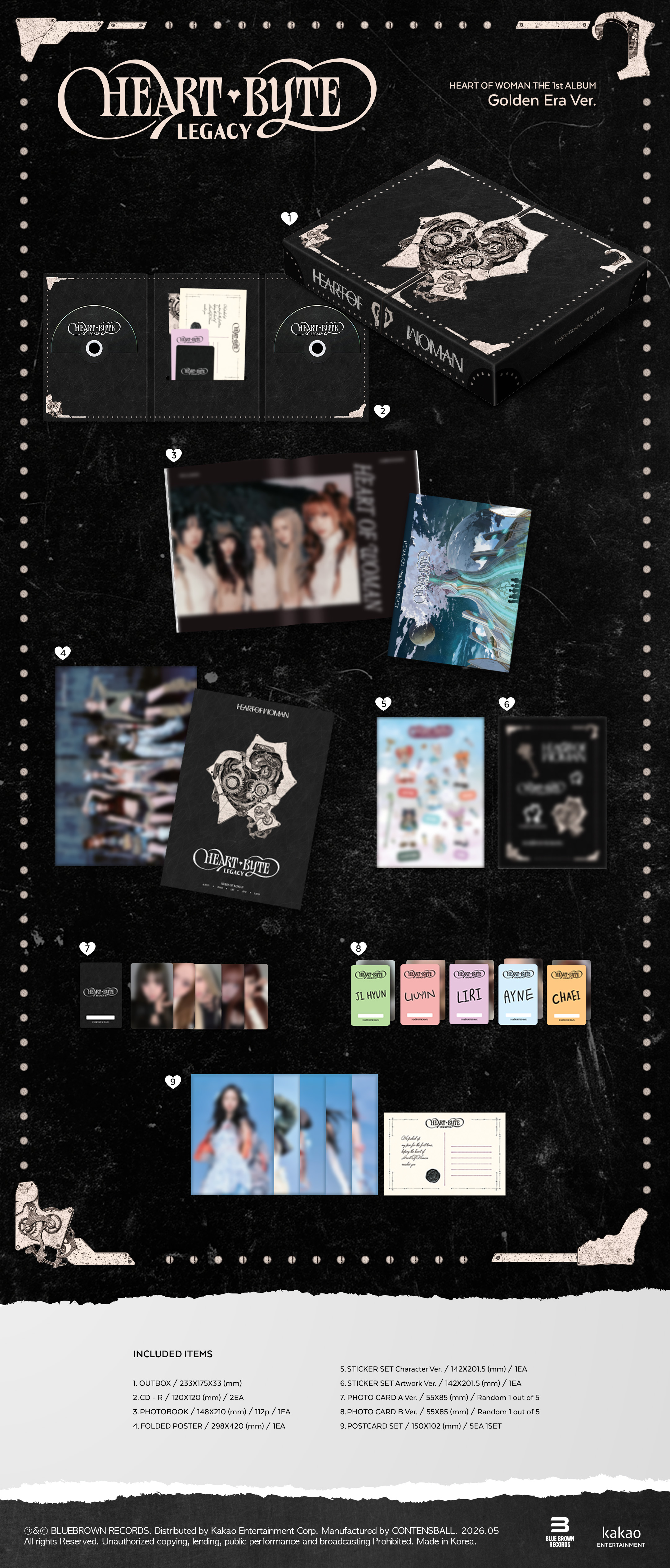HEART OF WOMAN - THE 1st ALBUM [Heart Byte : LEGACY] (Golden Era ver.) (2CD)