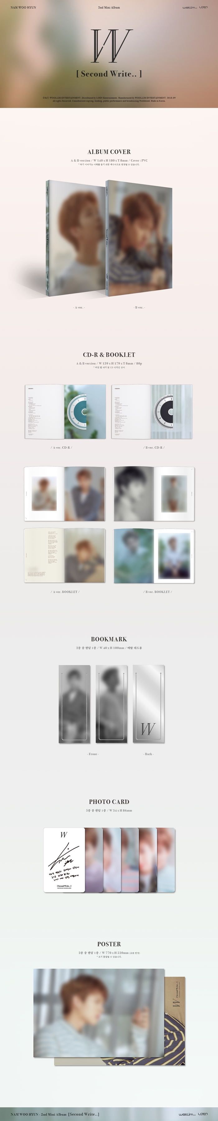 NAM WOO HYUN - 2nd Mini [Second Write..]