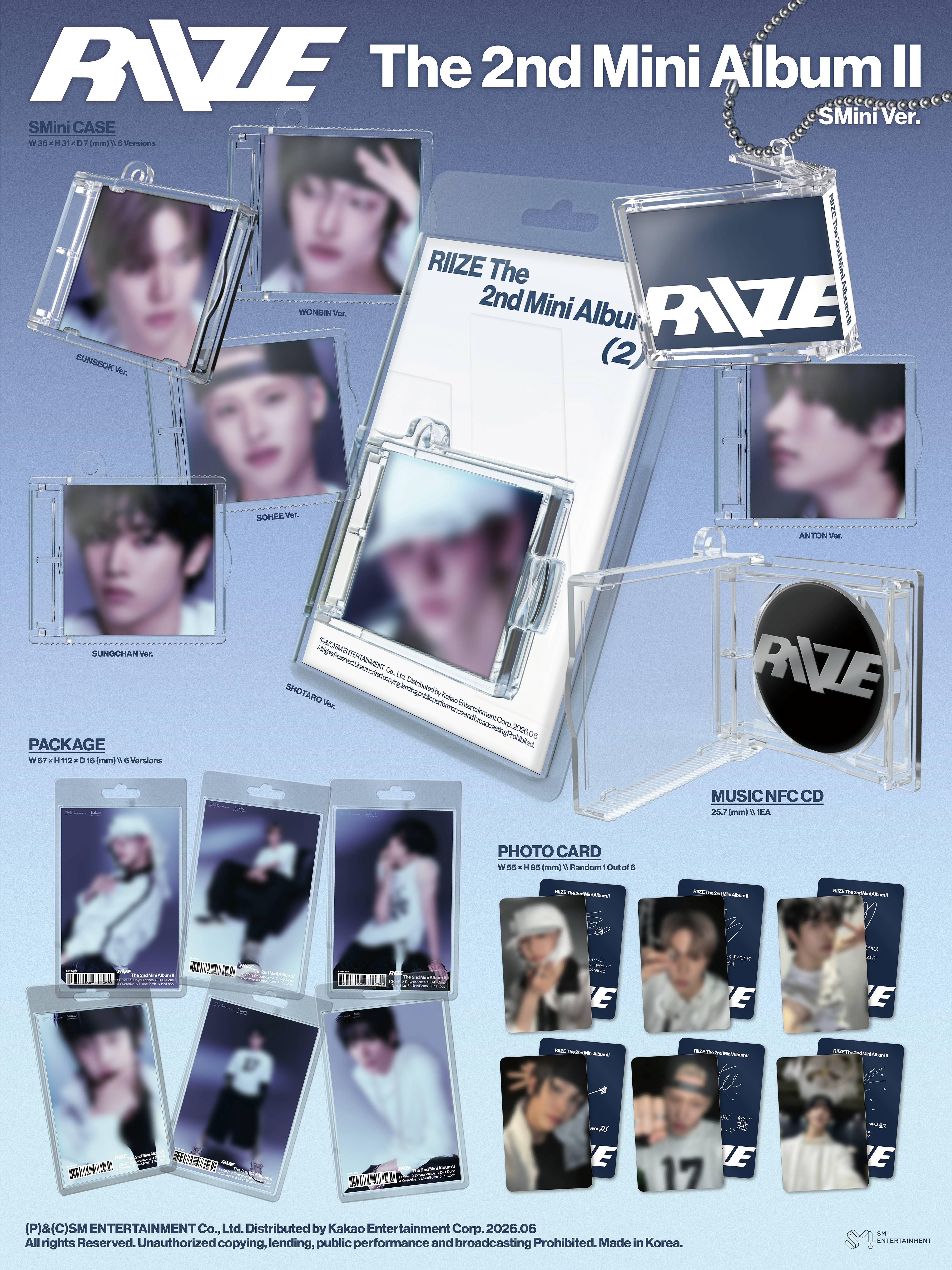 RIIZE - 2ND MINI ALBUM [II] (SMini Ver.) (Random Ver.)