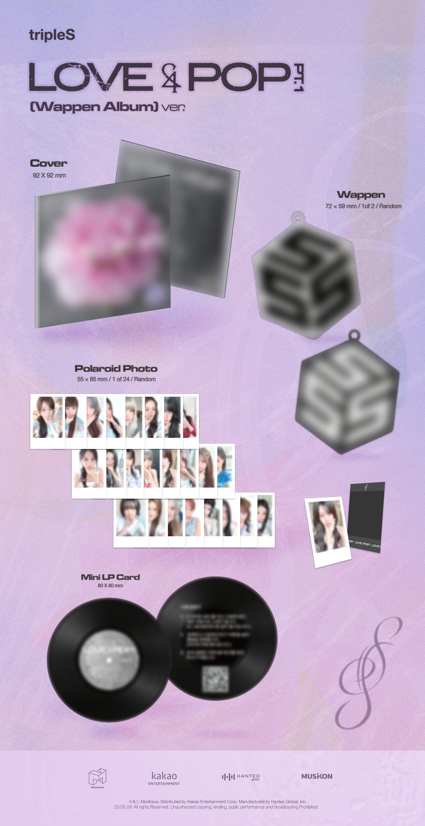 tripleS - <LOVE&POP> pt.1 (Wappen Album)