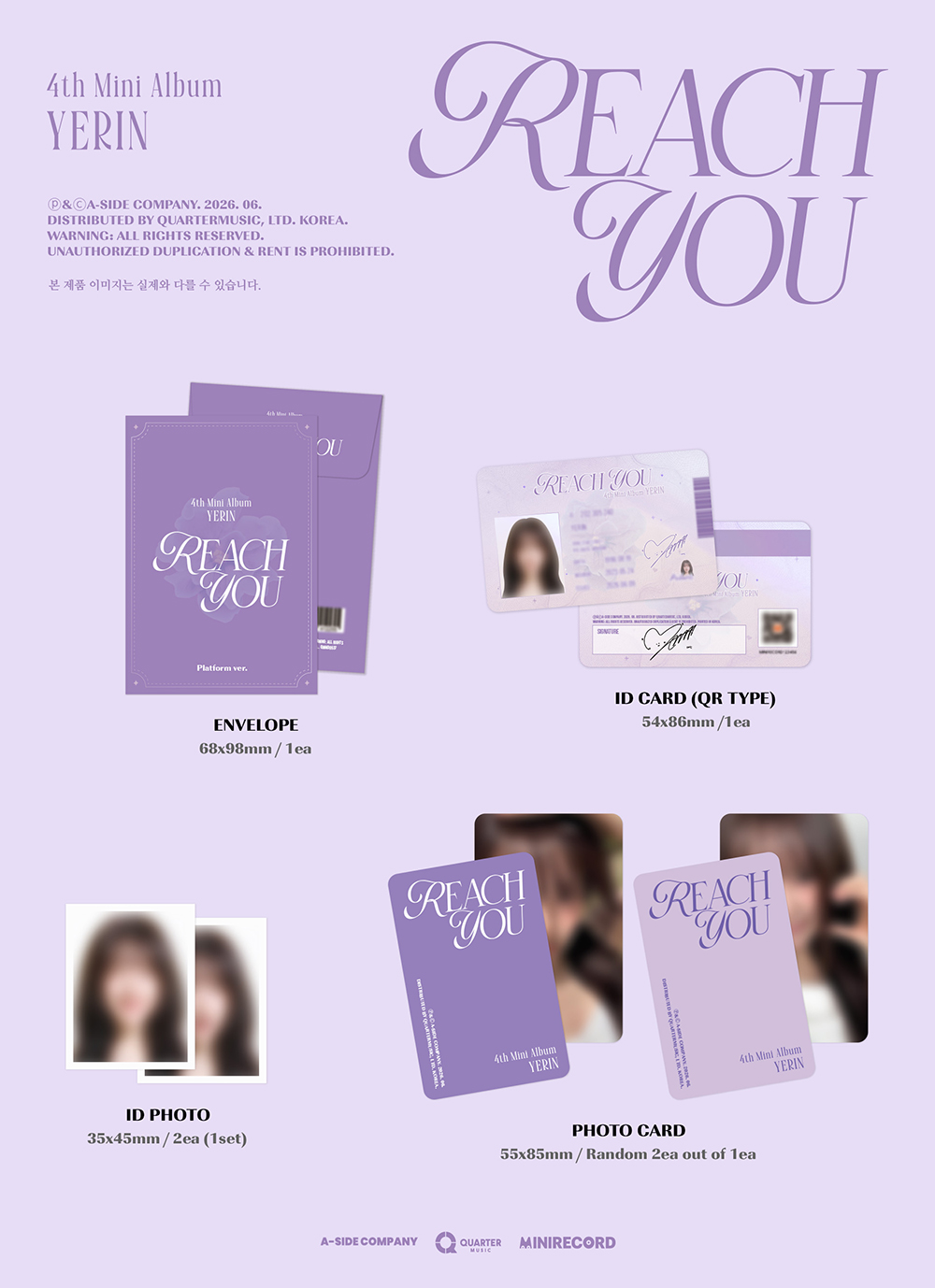 YERIN - 4TH MINI ALBUM [REACH YOU] PLATFORM VER.