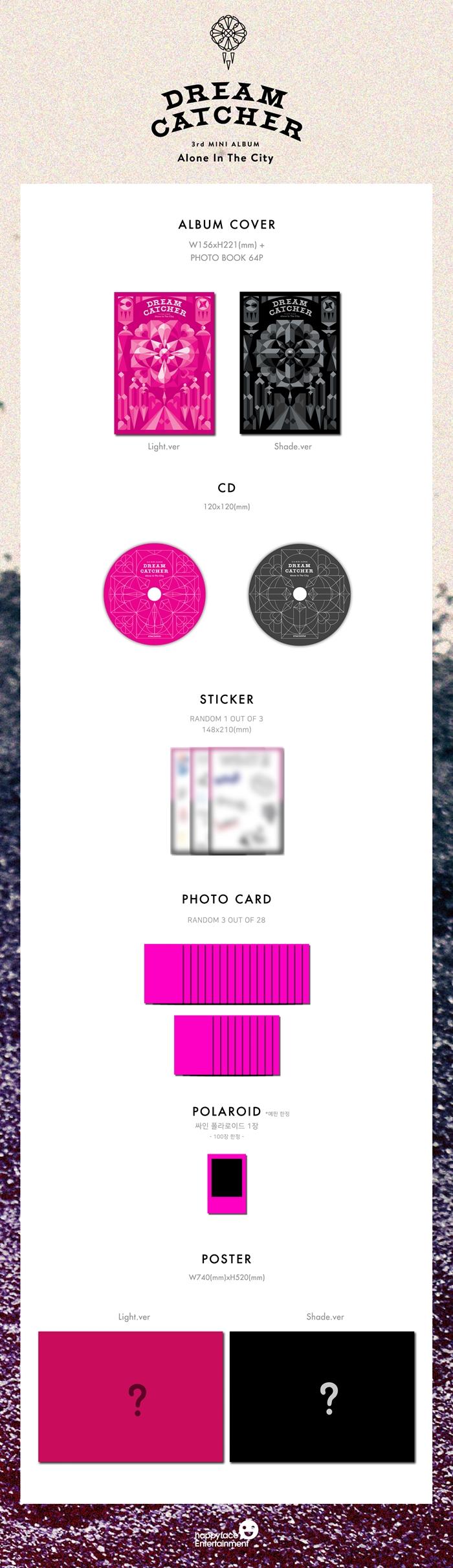 DREAMCATCHER - 3rd Mini [Alone In The City] (A: Light ver,B: Shade ver.)