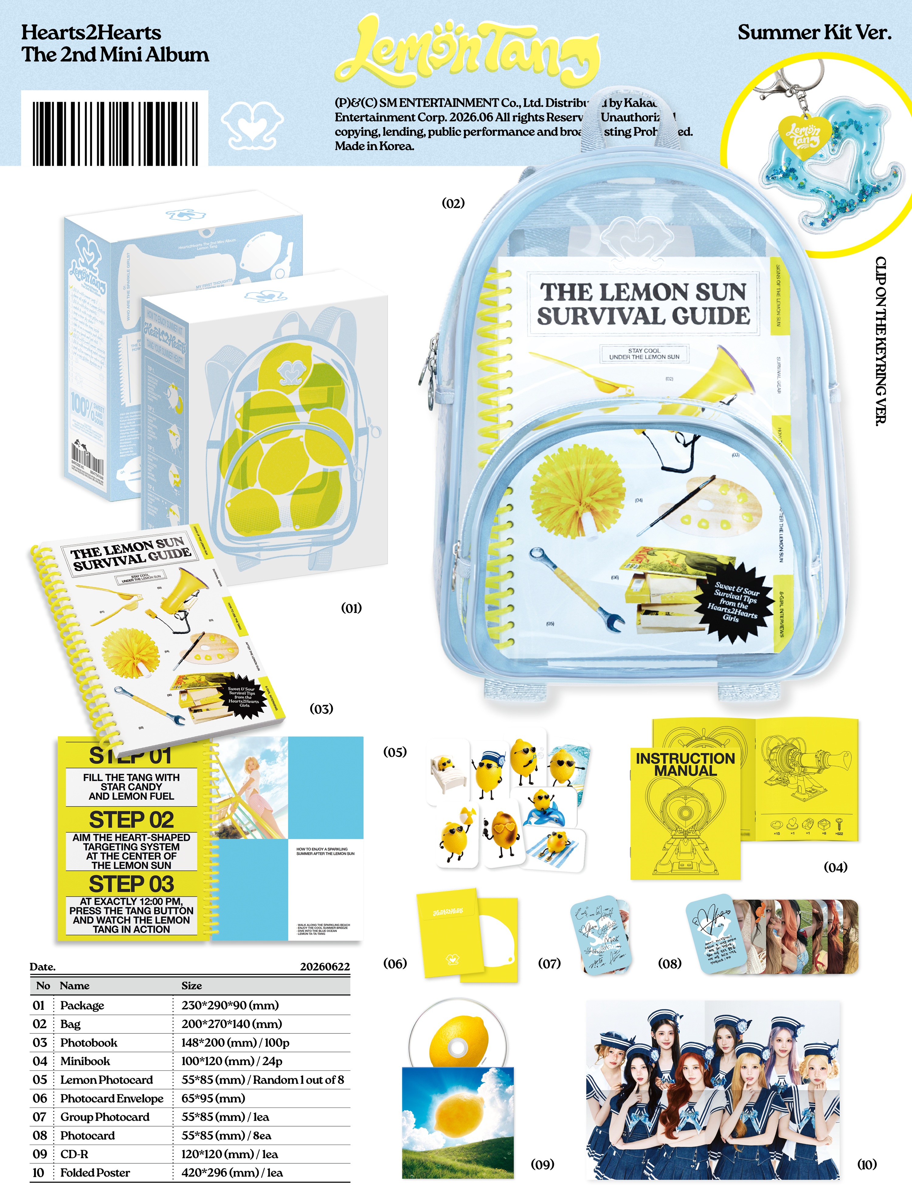 Hearts2Hearts - 2nd Mini Album [Lemon Tang] (Summer Kit Ver.)(Limited Edition)