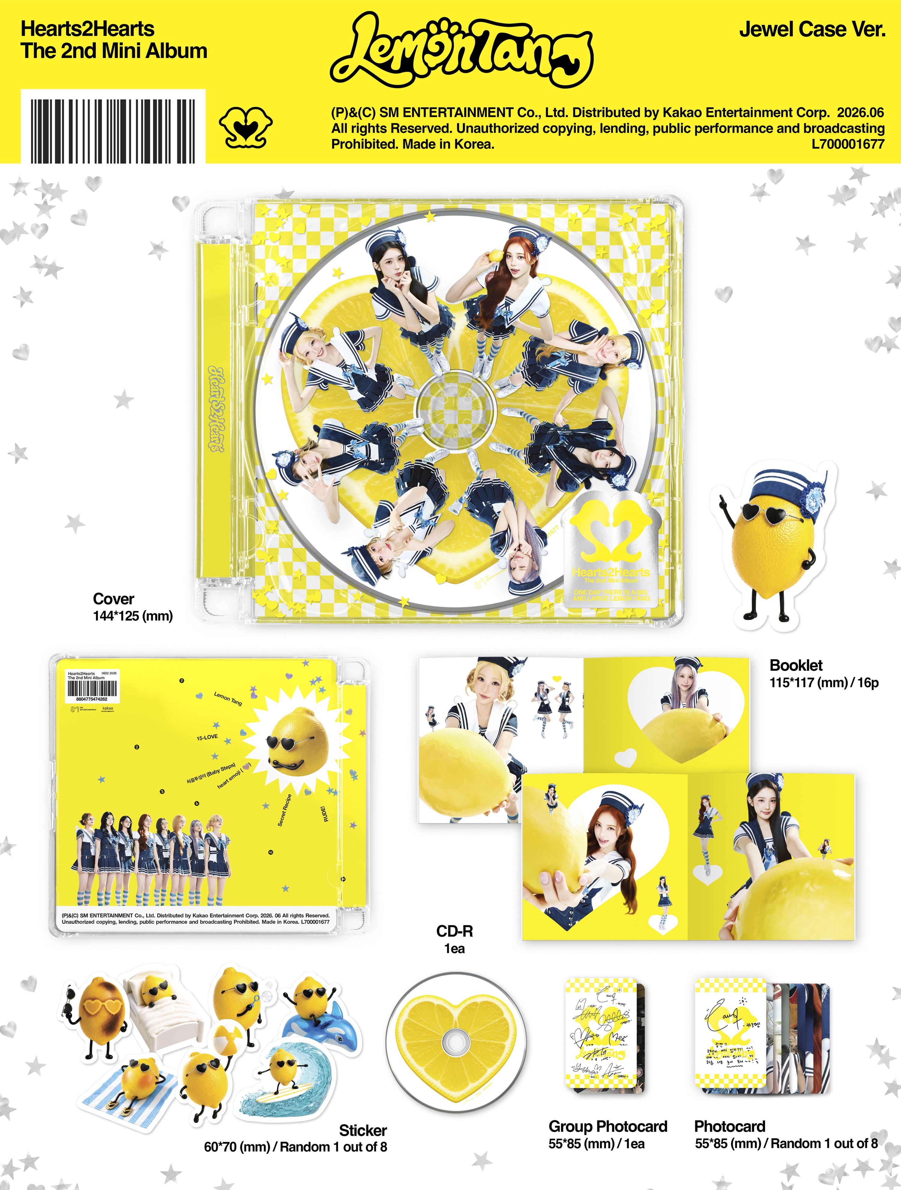 Hearts2Hearts - 2nd Mini Album [Lemon Tang] (Jewel Case Ver.)