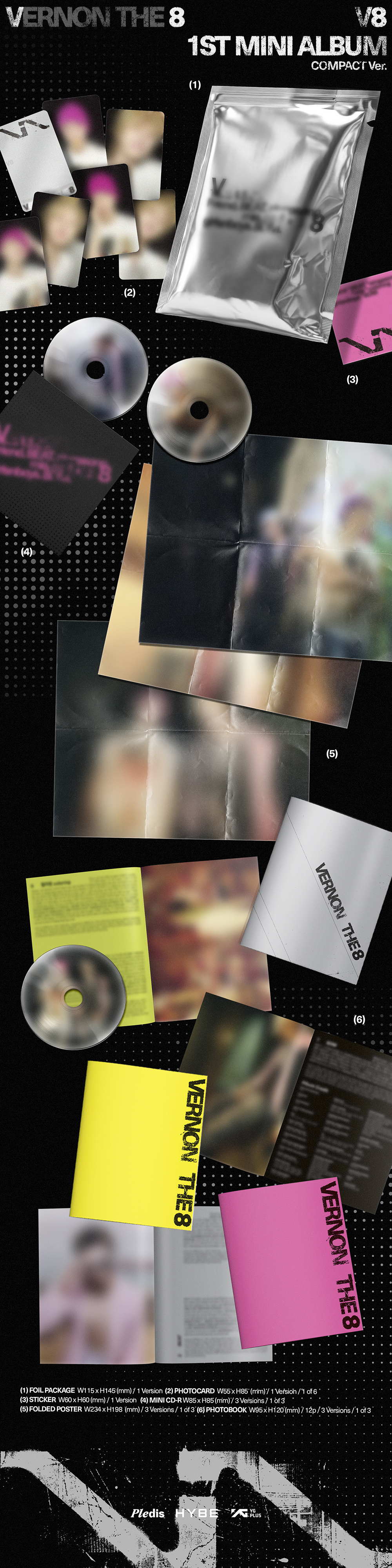 V8 (SEVENTEEN) - 1st Mini Album 'V8' Compact Ver. + Weverse Gift (WS)