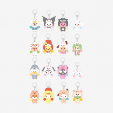 Stray Kids - SECRET FLOCKED FIGURE KEYRING (CHEER UP Ver.) - SKZOO X SANRIO CHARACTERS (RANDOM)