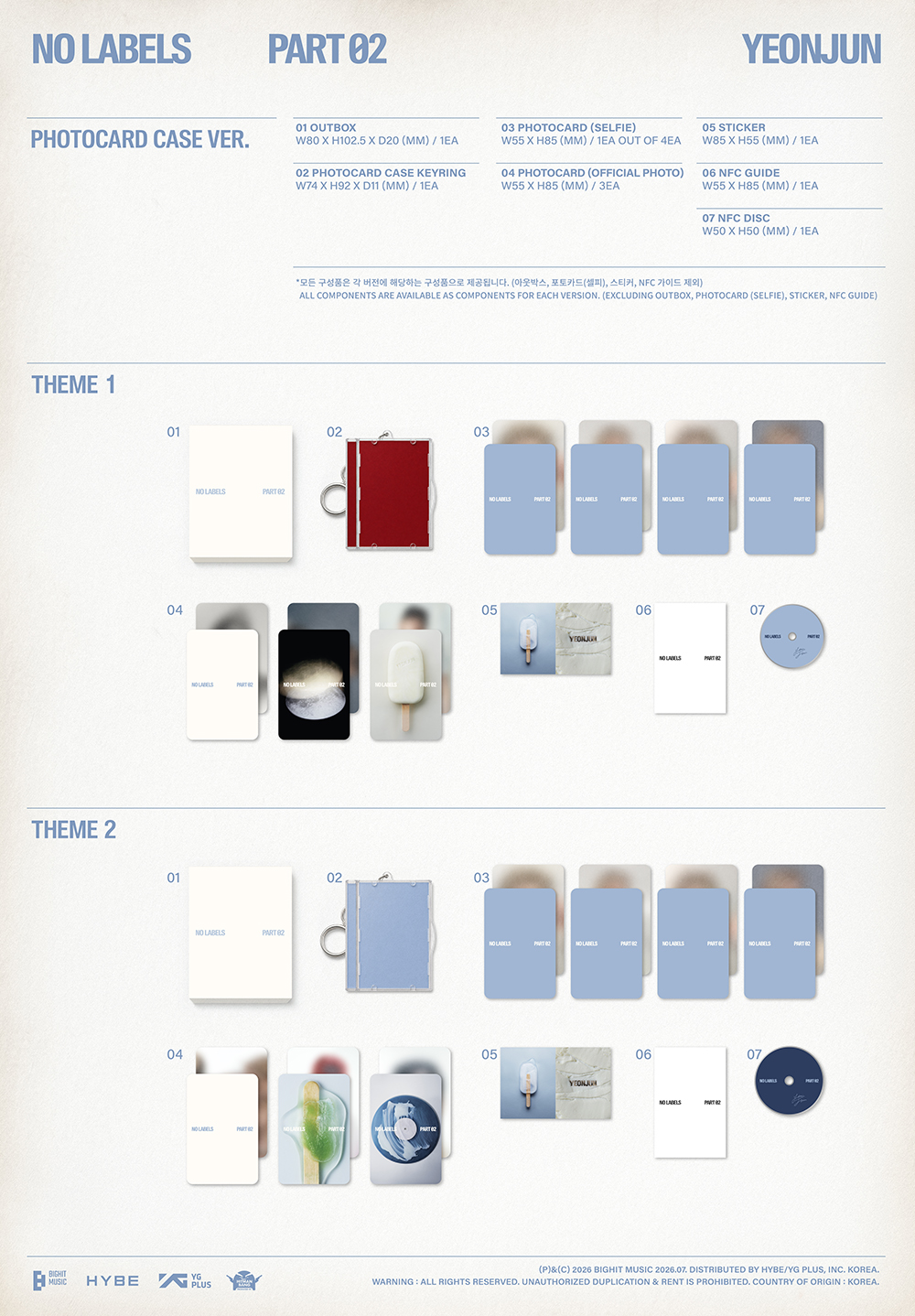 YEONJUN (TXT) - 2nd Mini Album [NO LABELS: PART 02] (Photocard Case Ver.) (Random Ver.)