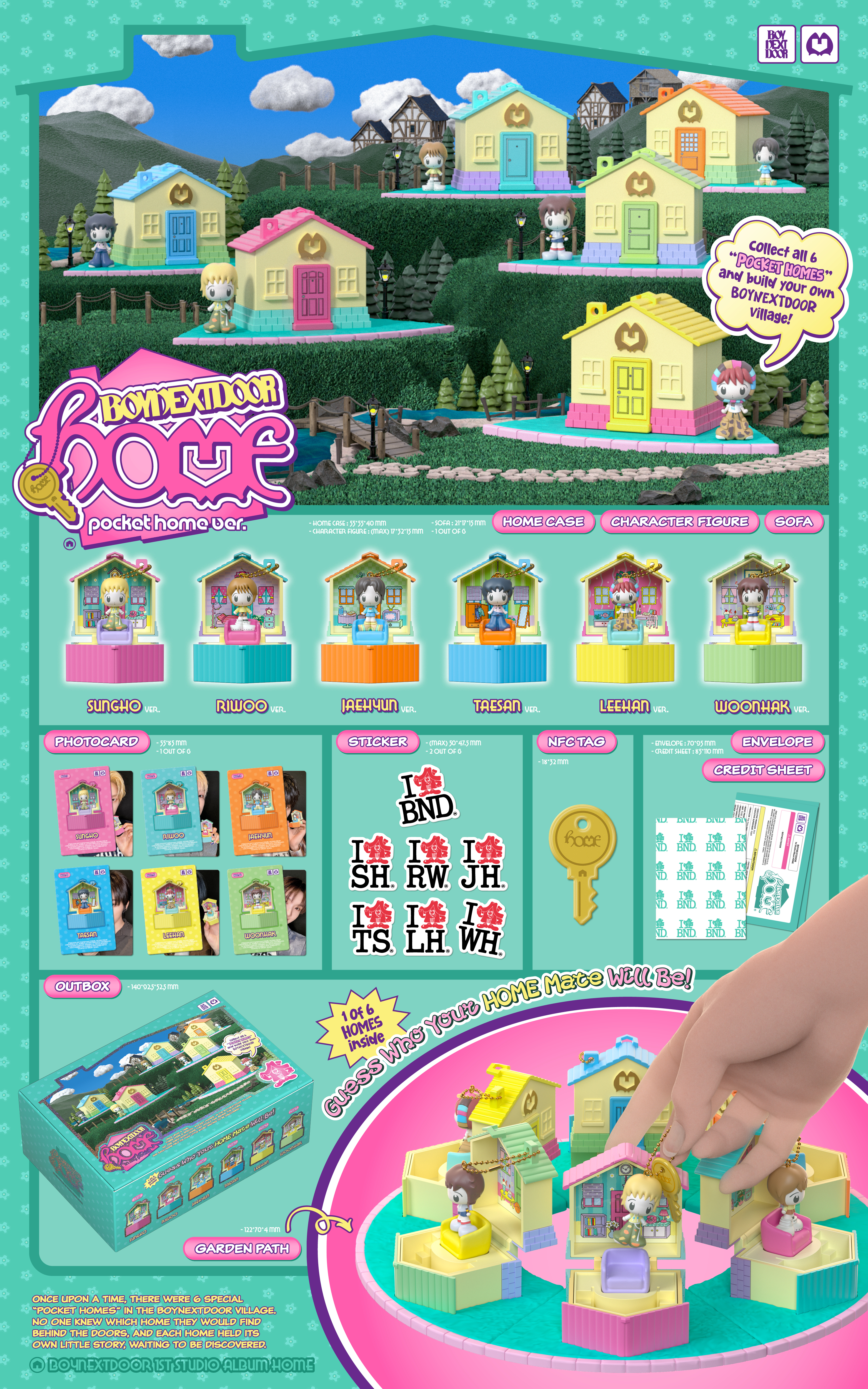 BOYNEXTDOOR - 1st Studio Album [HOME] (POCKET HOME ver.) (Random Ver.)