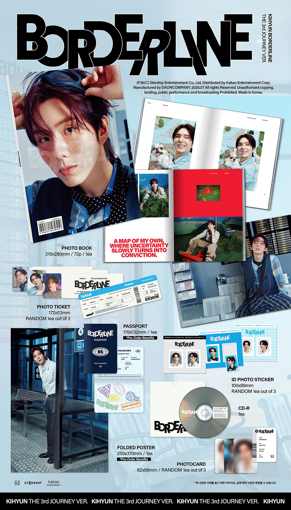 KIHYUN (MONSTA X) - EP [BORDERLINE] (THE 3rd JOURNEY VER.)