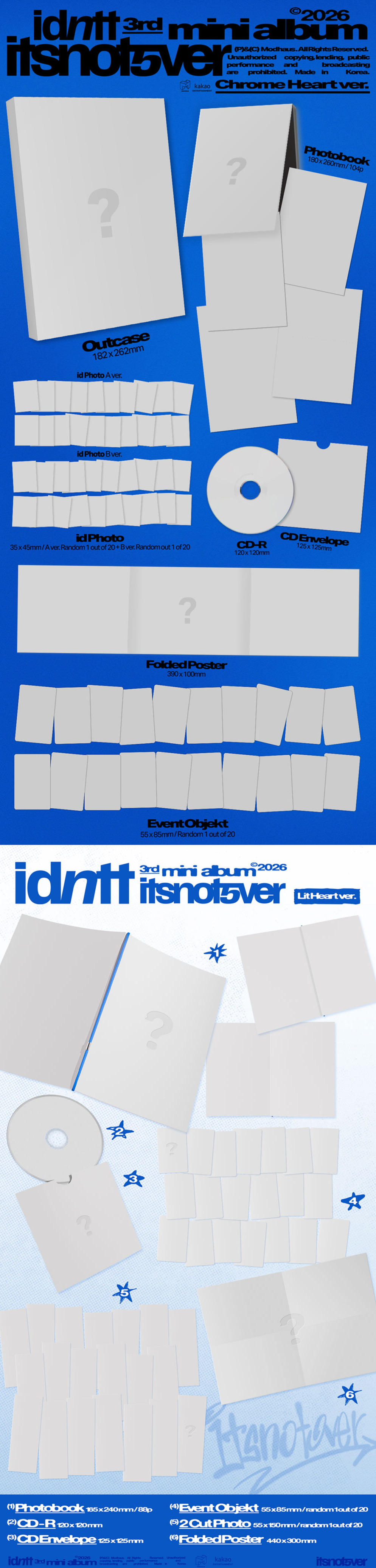 idntt - 3rd Mini [itsnotover] (Chrome Heart ver. / Lit Heart ver.) (Random Ver.)