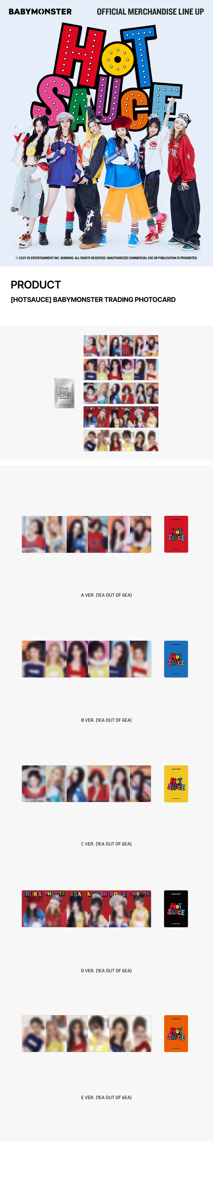 BABYMONSTER - [HOTSAUCE] TRADING PHOTOCARD