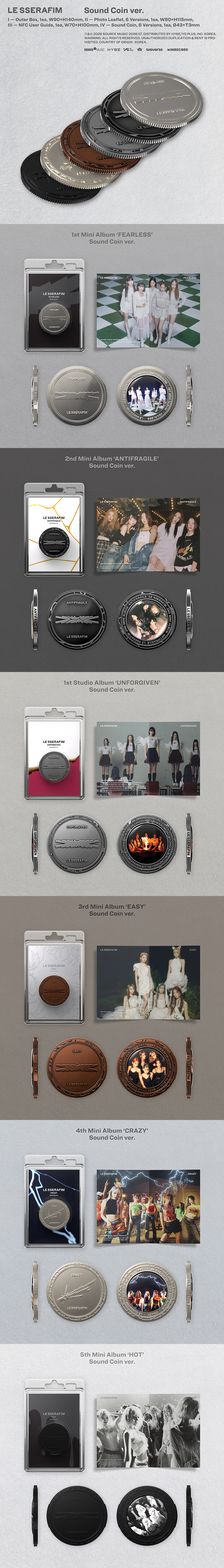 LE SSERAFIM - ‘Sound Coin Album’ (Set) + Weverse Gift (WS)