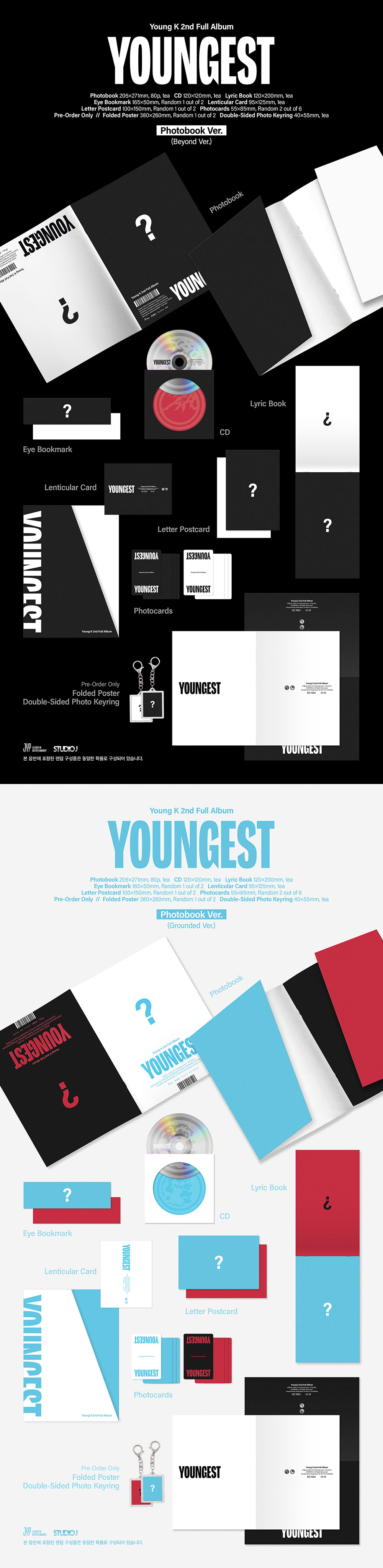 YOUNG K (DAY6) - 2nd Full Album [YOUNGEST] (Photobook ver.) (Random Ver.) + Random Photocard (BDM)