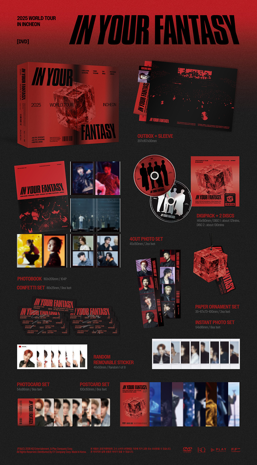 ATEEZ - 2025 WORLD TOUR [IN YOUR FANTASY] INCHEON DVD + Random Photocard