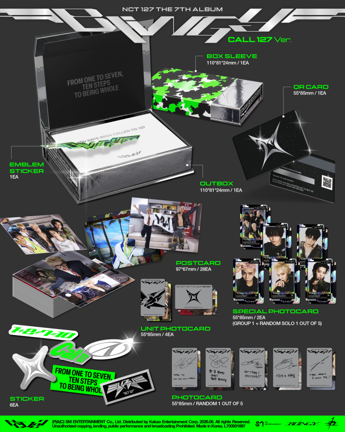 NCT 127 - 7th Full Album [BLINGY] (SMini Ver.) (Random Ver.)