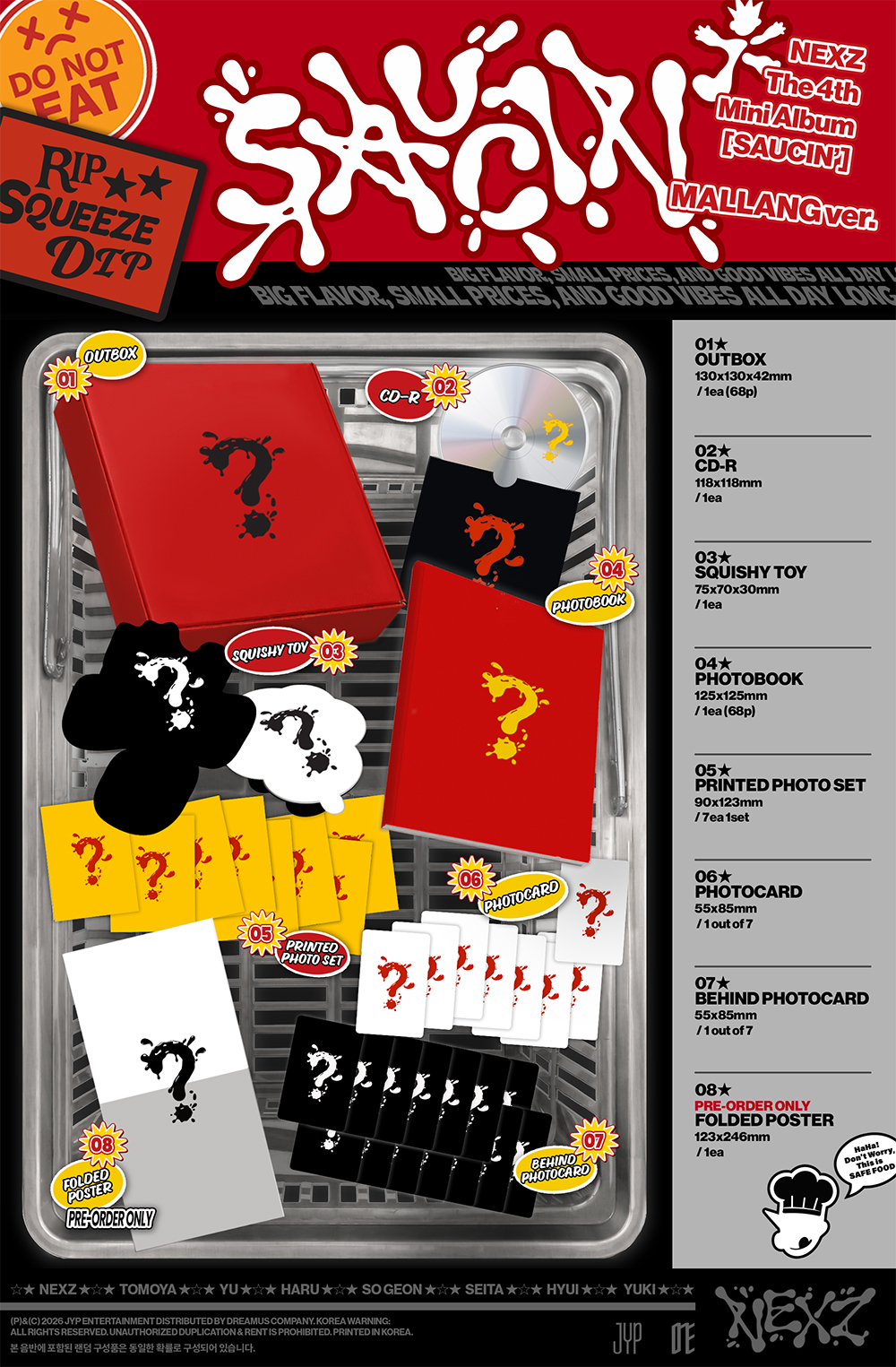 NEXZ - The 4th Mini Album SAUCIN' (MALLANG Ver.) + Photocard (FANS SHOP)