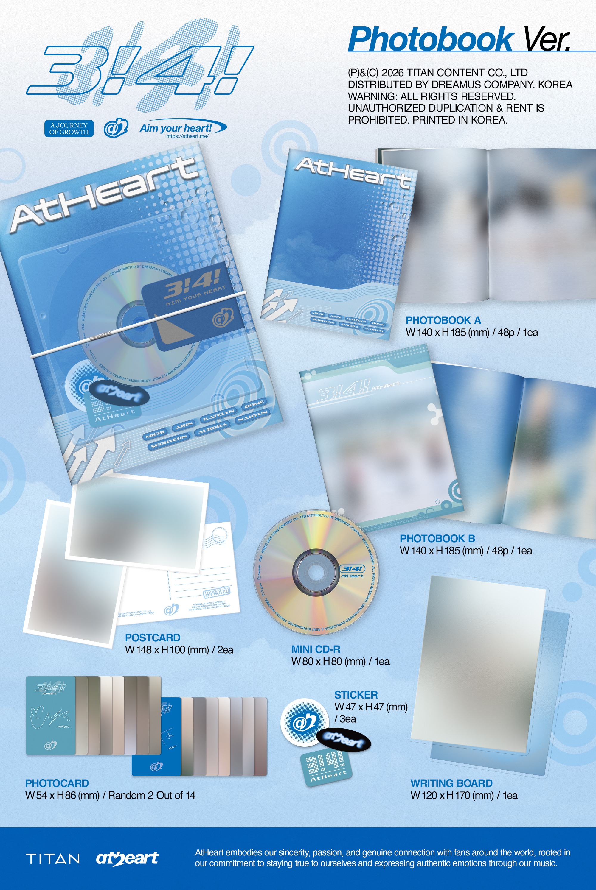 AtHeart - SINGLE ALBUM [3!4!] (Photobook Ver.)