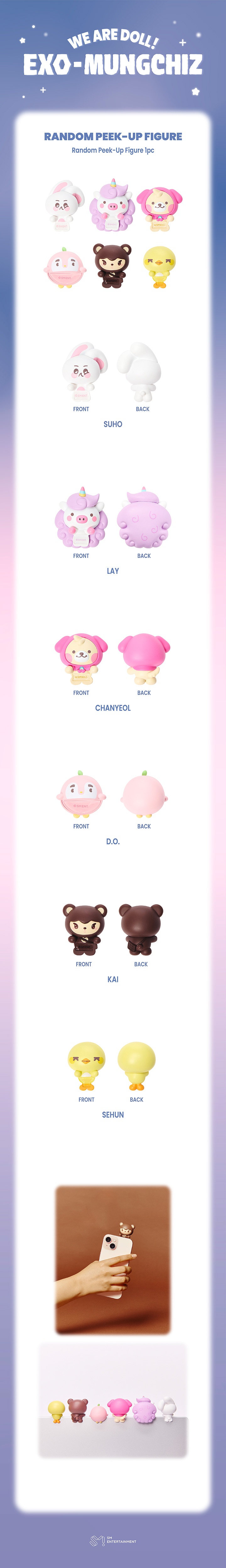EXO - <We are DOLL! EXO-MUNGCHIZ> EXO CHARACTER : RANDOM PEEK-UP FIGURE