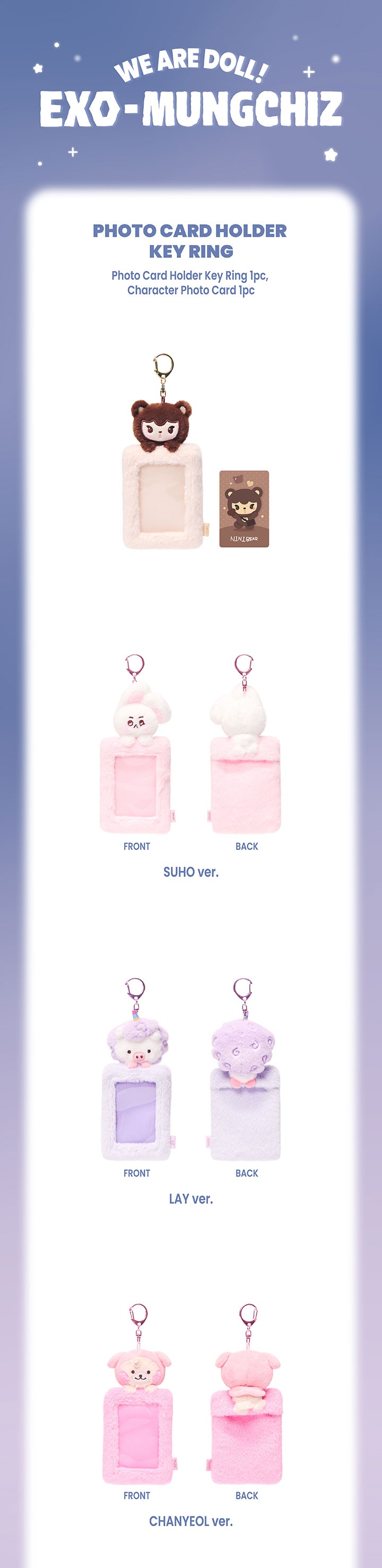 EXO - <We are DOLL! EXO-MUNGCHIZ> EXO CHARACTER : PHOTO CARD HOLDER KEY RING (SEHUN)
