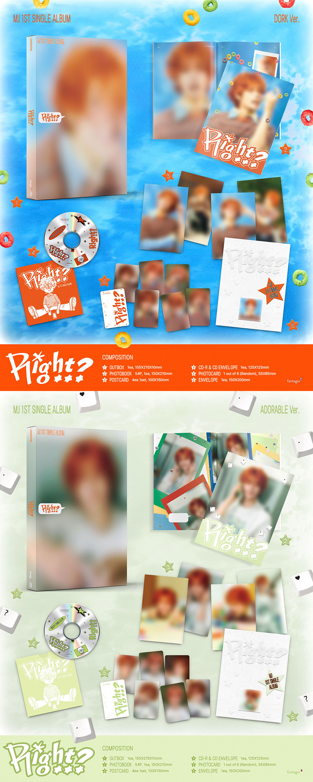 MJ - SINGLE ALBUM [Right..?] (DORK Ver. / ADORABLE Ver.) (Random Ver.)