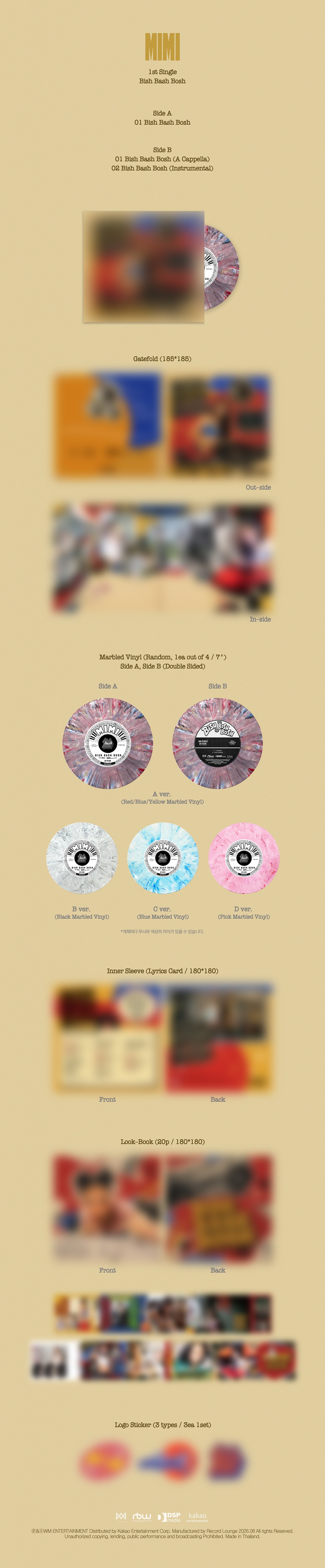MIMI (OH MY GIRL) - 1st Single [Bish Bash Bosh] (LP)