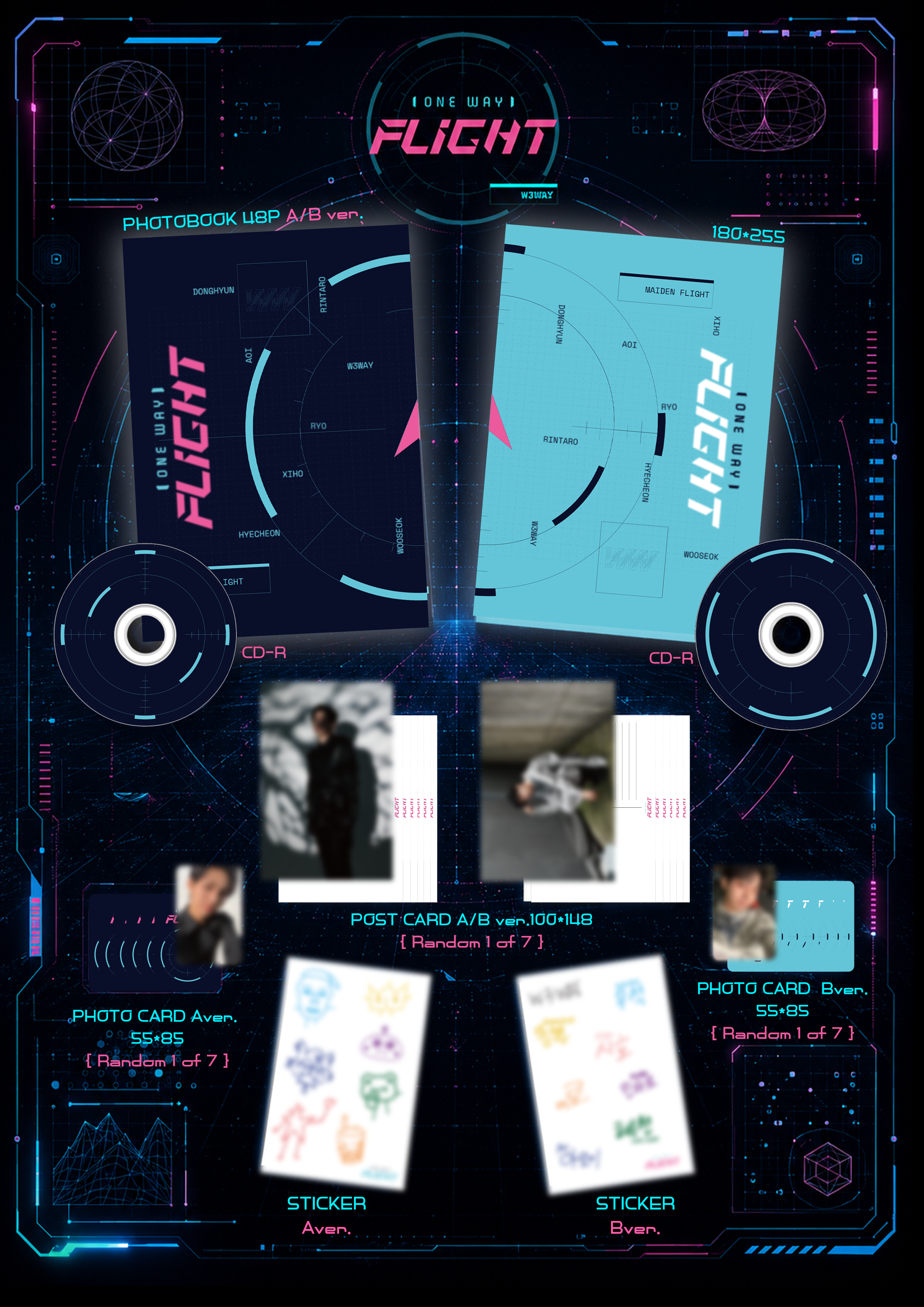 W3WAY - MINI ALBUM [ONE WAY FLIGHT] (Random Ver.)