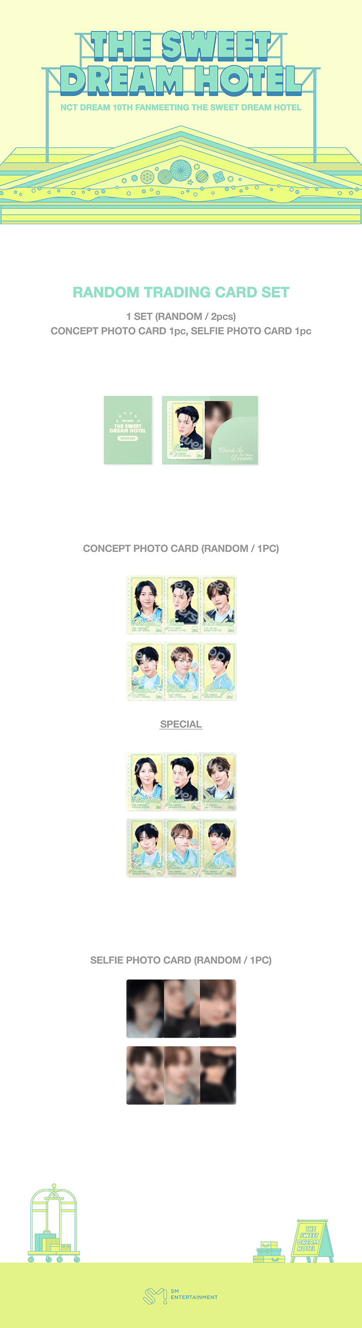 NCT DREAM - 10TH ANNIVERSARY PARTY <THE SWEET DREAM HOTEL> MD : RANDOM TRADING CARD SET