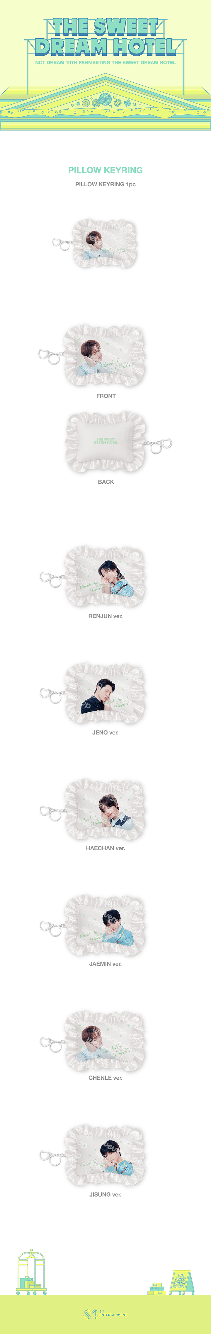 NCT DREAM - 10TH ANNIVERSARY PARTY <THE SWEET DREAM HOTEL> MD : PILLOW KEYRING (JENO)