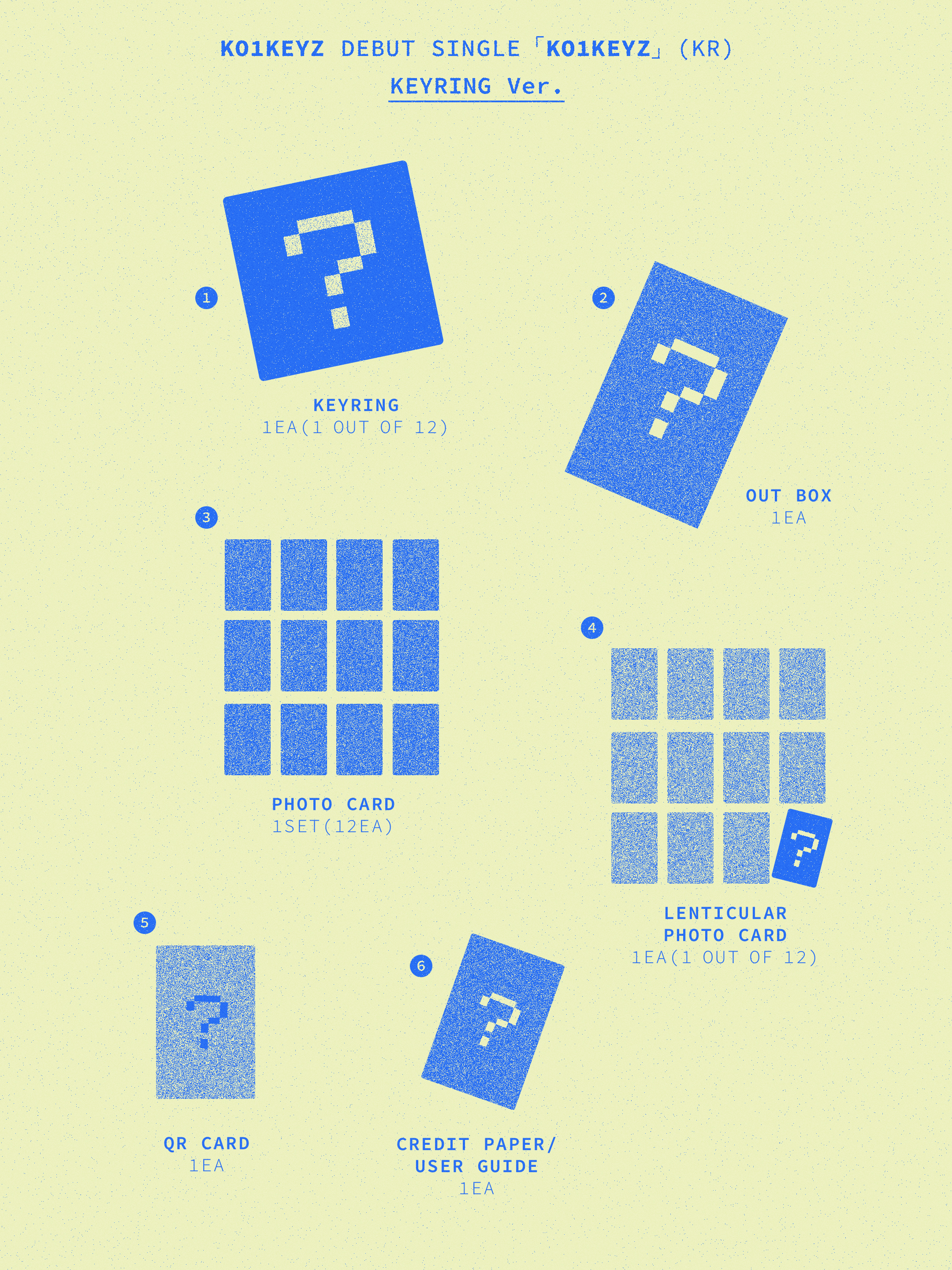 KO1KEYZ - DEBUT SINGLE 「KO1KEYZ」 (KR) (Keyring Ver.) (Random Ver.)