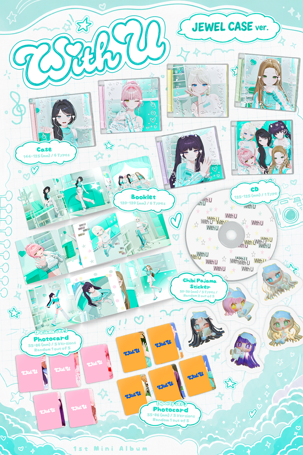 MW:MEU - 1ST MINI ALBUM [With U] (Jewel Case ver.) (Random Ver.)