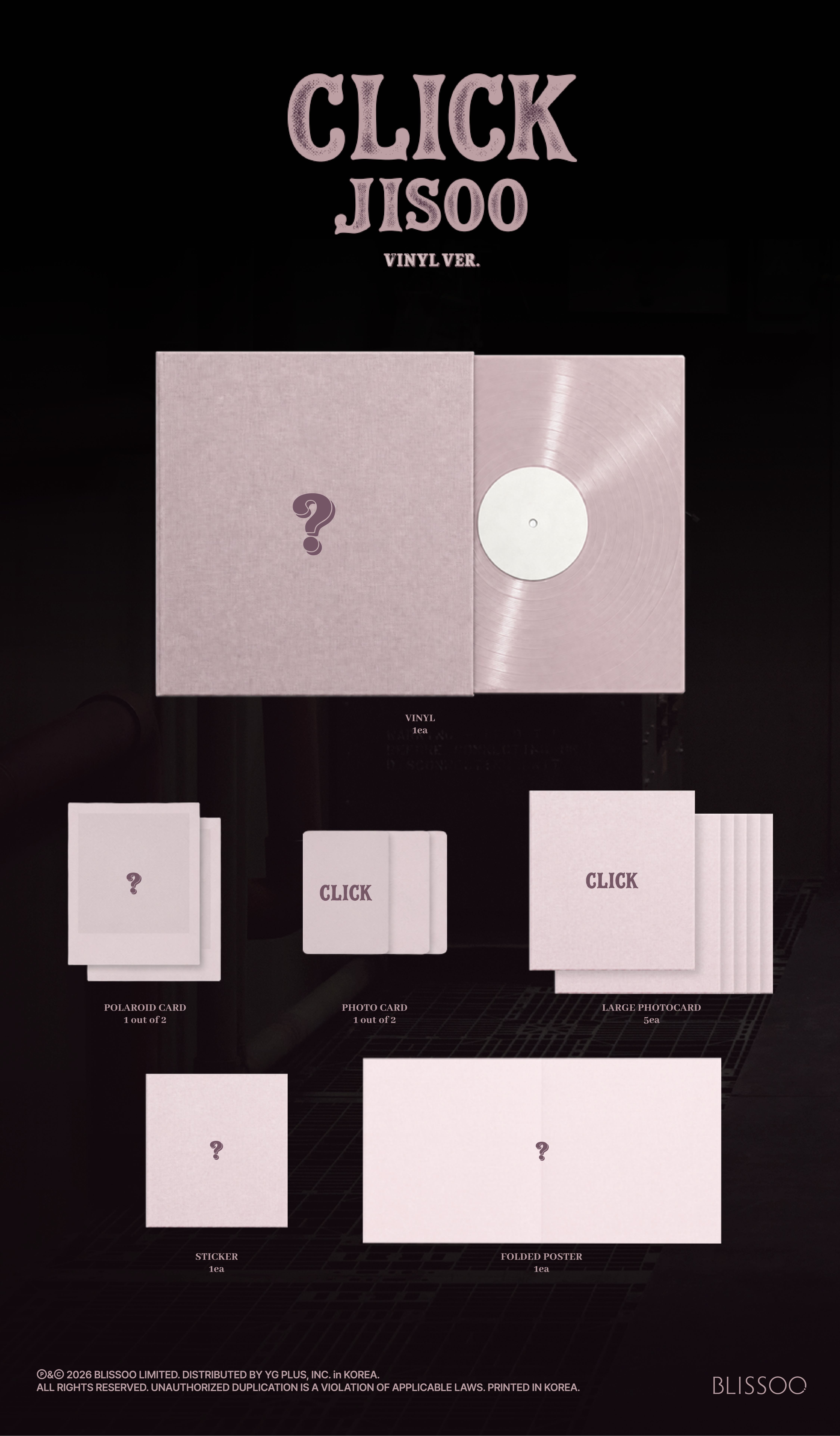 JISOO - Single Album [CLICK] (VINYL VER.)