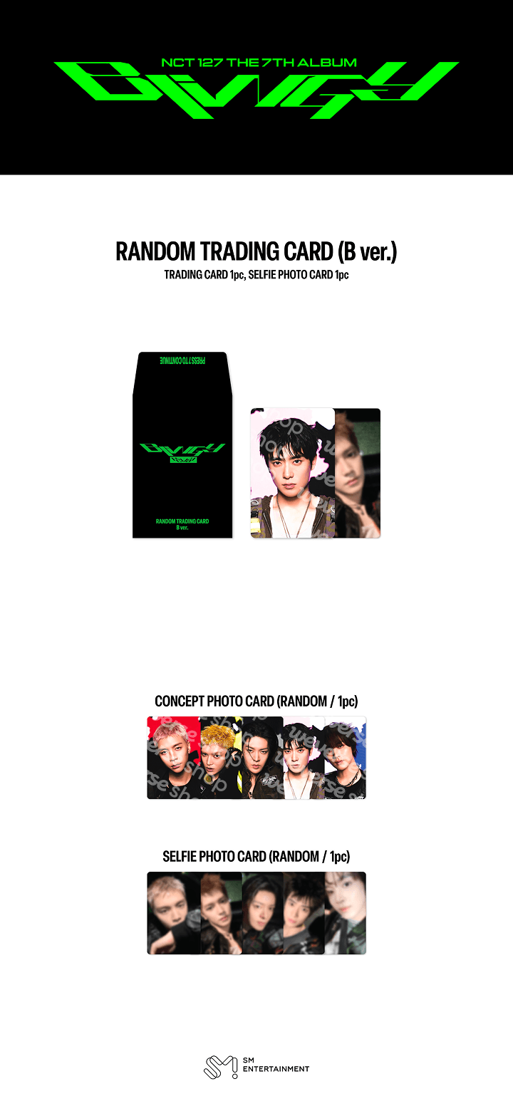 NCT 127 - The 7th Album 'BLINGY' POP-UP ‘NEO LOST&FOUND CENTER’ MD : RANDOM TRADING CARD (B VER.)