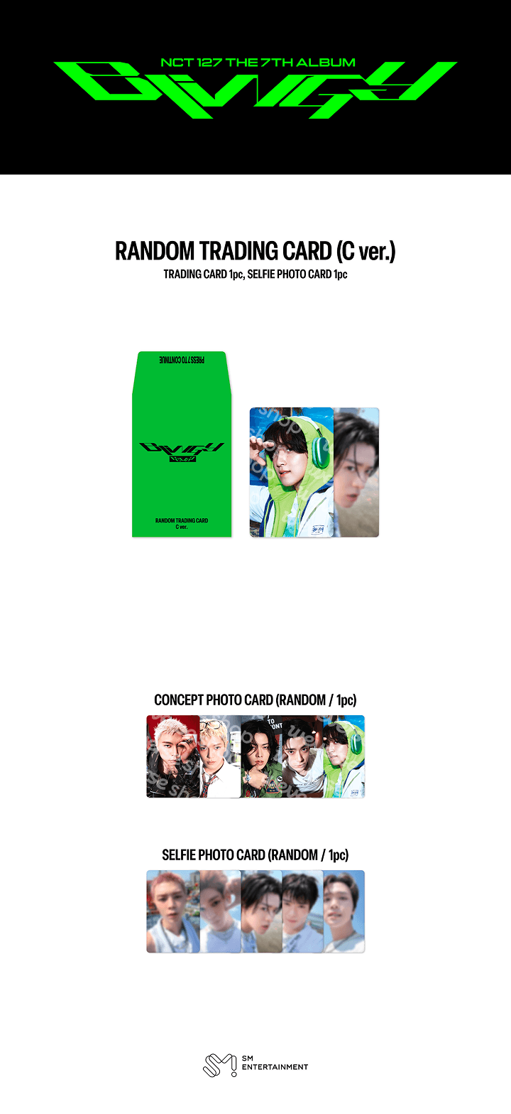 NCT 127 - The 7th Album 'BLINGY' POP-UP ‘NEO LOST&FOUND CENTER’ MD : RANDOM TRADING CARD (C VER.)