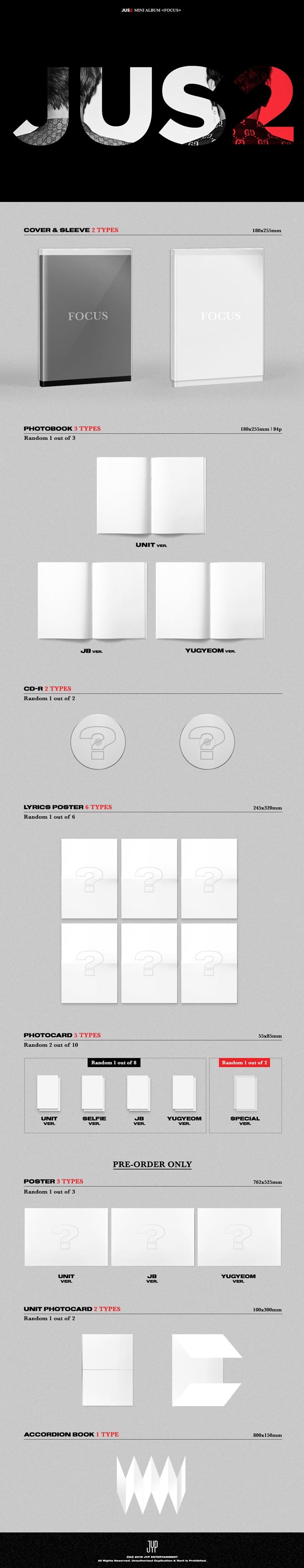 Jus2 - Mini Album [FOCUS] (Random ver.)