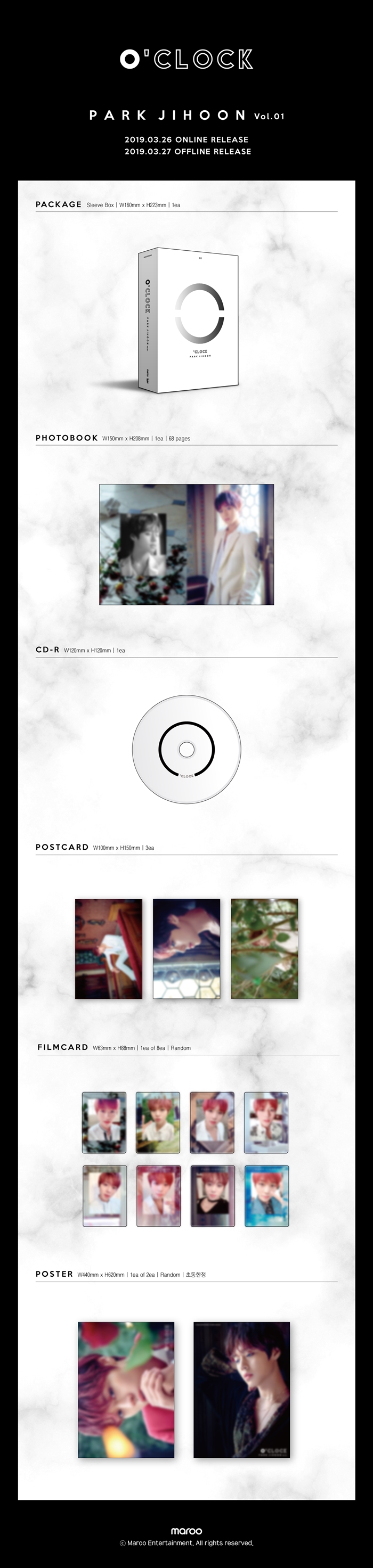 Park Ji Hoon - 1st Mini [O'CLOCK]