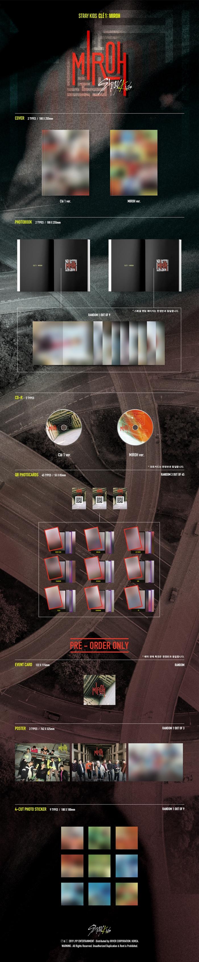 Stray Kids - 4th Mini Album [CLÉ 1 : MIROH] (Random ver.)
