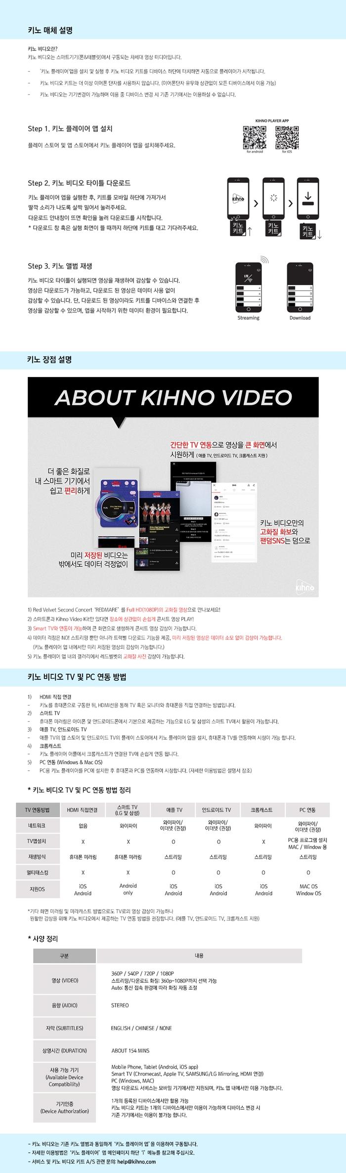 Red Velvet - Second Concert [REDMARE] Kihno Video (DHL Shipping only)