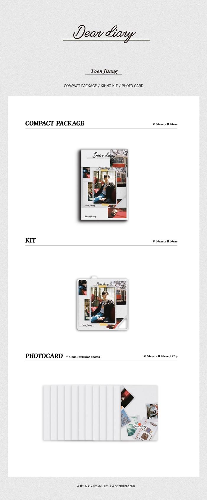 YOON JI SUNG - Special Album [Dear diary] (Kihno Album - DHL Shipping Only)