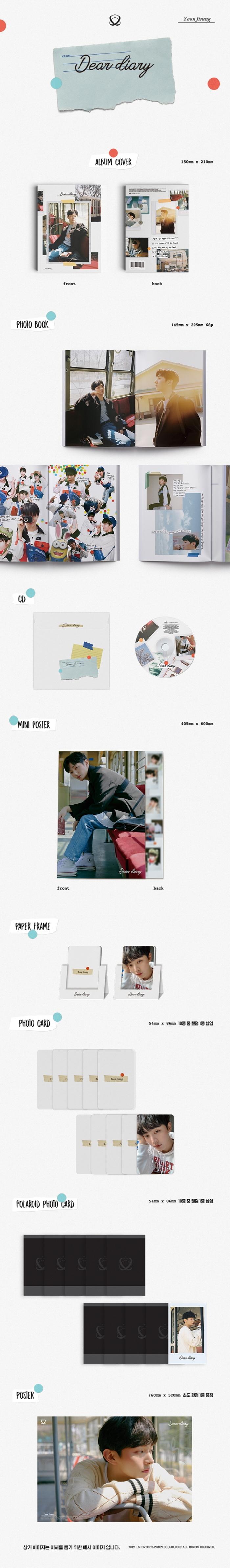 YOON JI SUNG - Special Album [Dear diary]