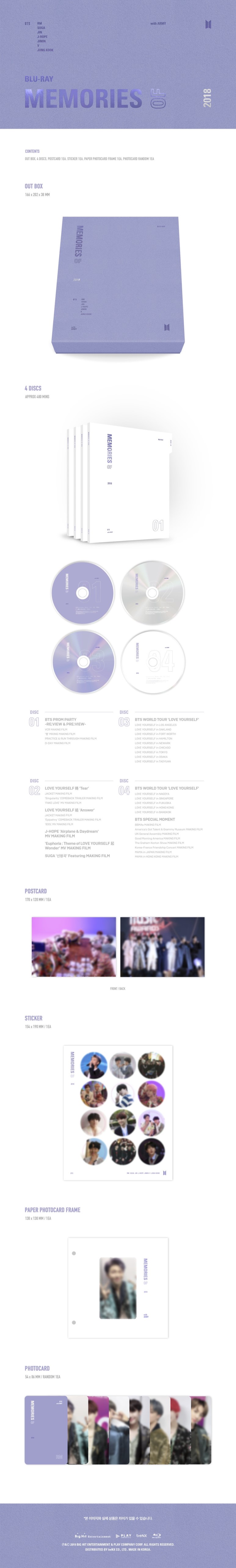 BTS - MEMORIES OF 2018 Blu-ray