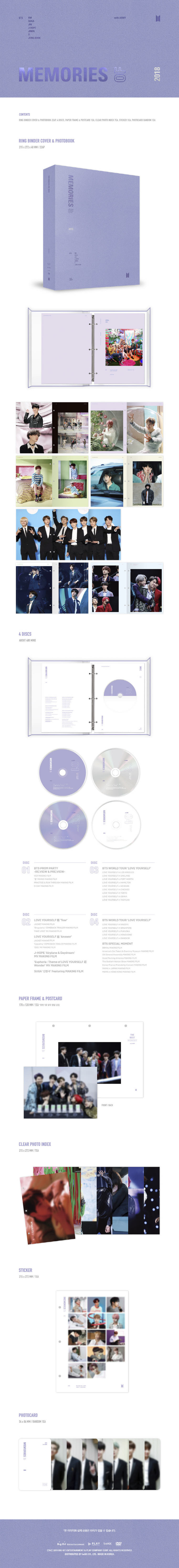 BTS - MEMORIES OF 2018 DVD